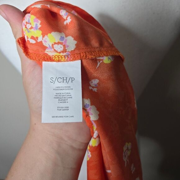 Cabi Sleeveless Tank Orange Floral Small - Picture 6 of 6